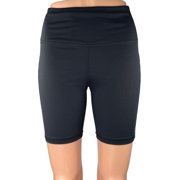 All In Motion Women's Black Mid Rise Athletic Workout Running Biker Shorts Sz S - Picture 1 of 4